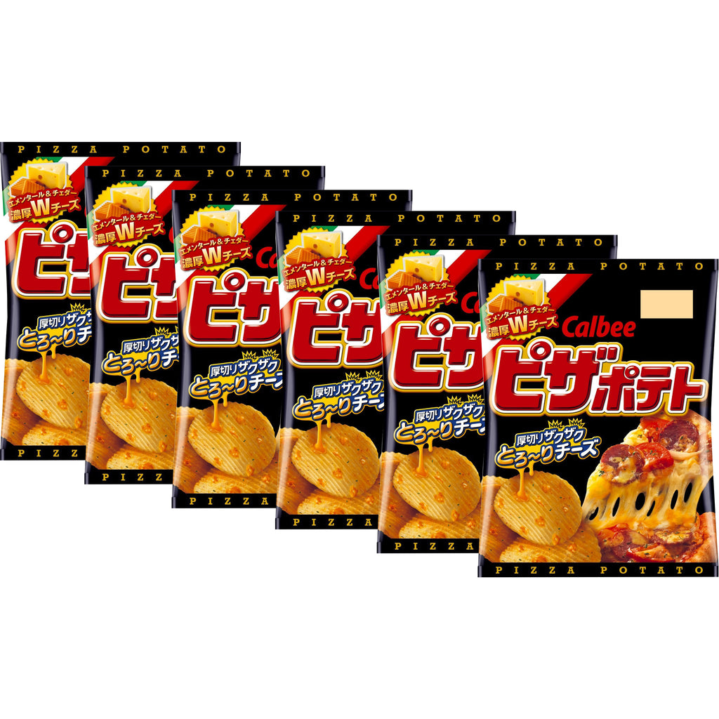 Calbee Pizza Potato Chips 6 Packs Set