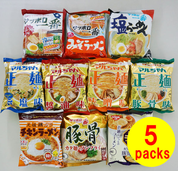 Instant Noodles 5 Packs of Variety Ramen Set